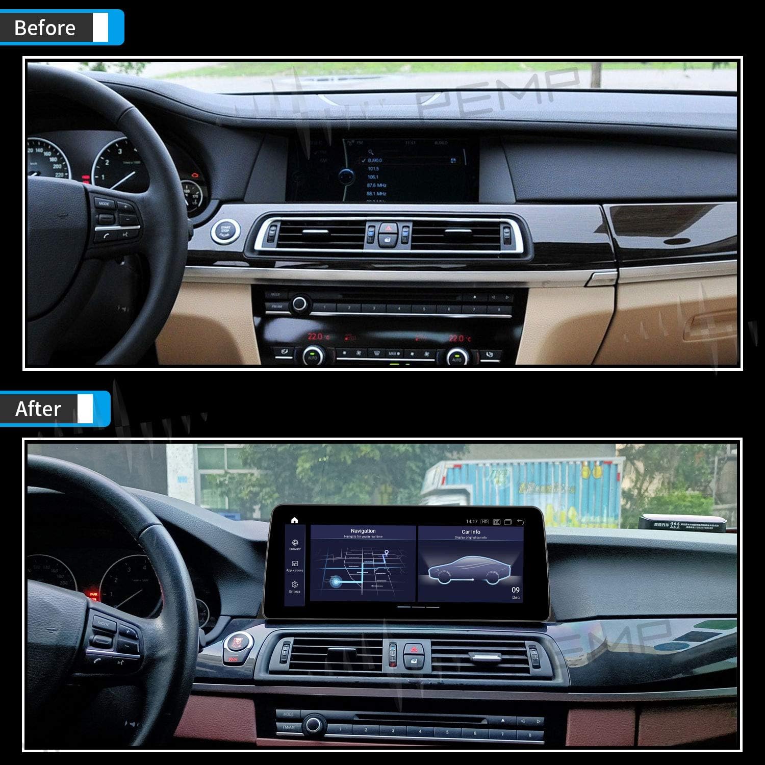 12.3" Android 11 Carplay Screen for BMW 5 Series CIC K5226