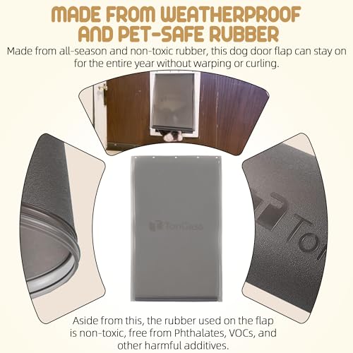 Large 16 7/8" x 10" Pet Door Flap with Magnetic Closure T2386