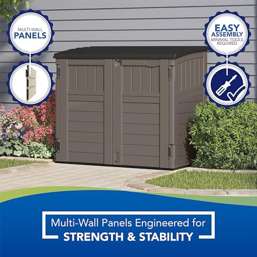 Outdoor Storage Shed, Horizontal, 4' x 2.5', Stoney Grey P261268