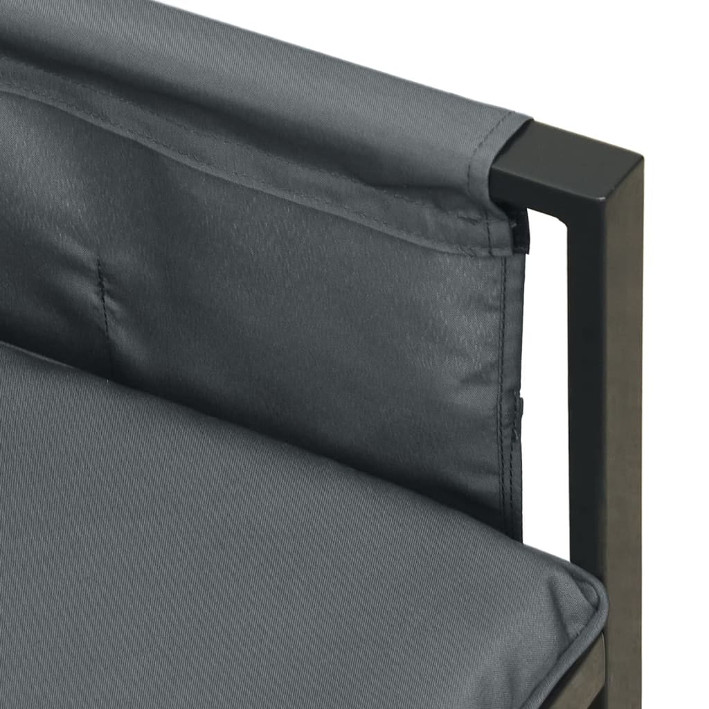 Anthracite Steel and Textilene Patio Corner Sofa T928
