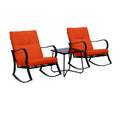 3-Pc. Orange Rocking Chair and End Table Set O6996