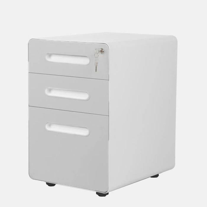 3-Drawer Metal Mobile File Cabinet with Locking Keys V9138