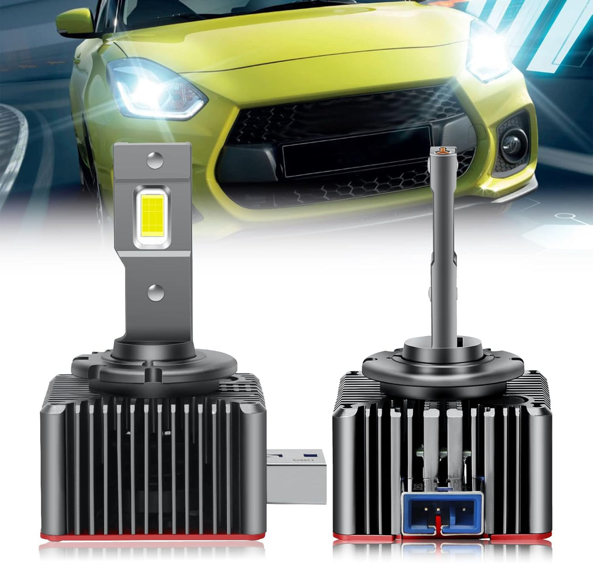 D8S LED Headlight Bulbs 8600LM 6000K 70W D6647