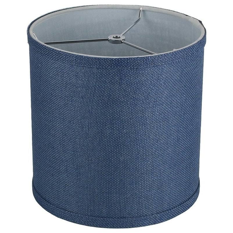 Navy Blue Burlap Drum Lamp Shade H39707