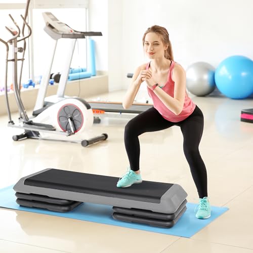 43'' Adjustable Fitness Stepper with 4 Stackable Risers G794