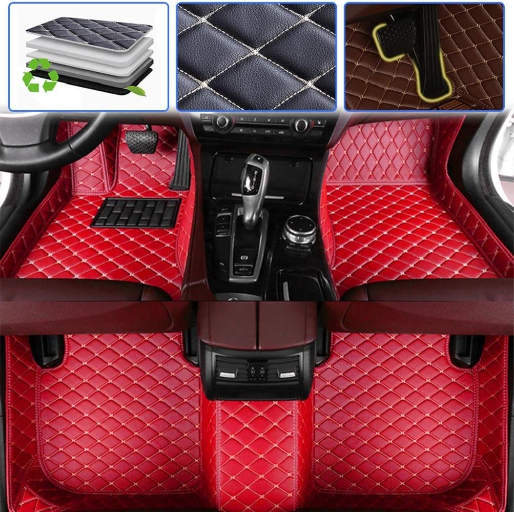 Black Beige Waterproof Anti-Skid Full Coverage Car Floor Mats W530