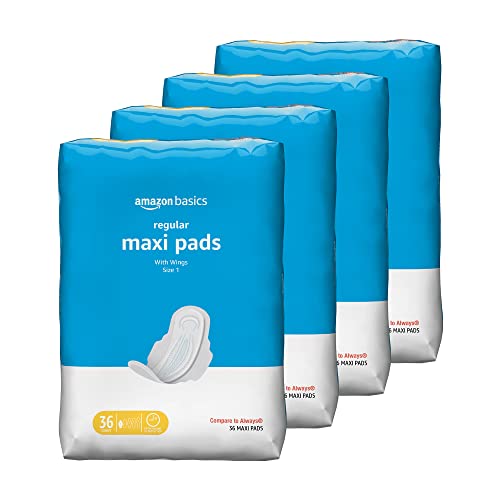 Thick Maxi Pads with Flexi-Wings, Unscented, Size 5, 20 Count L617925