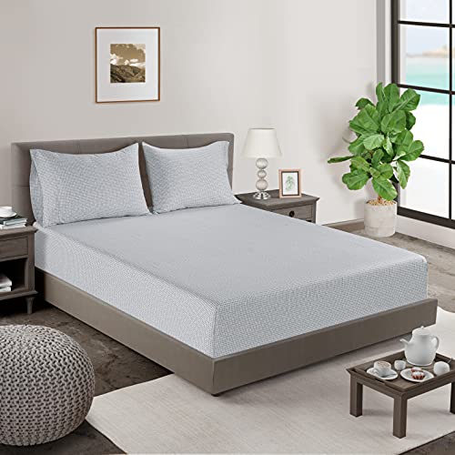 Queen Fitted Sheet, 100% Organic Cotton, 3 Pc Set, Percale Weave M558190