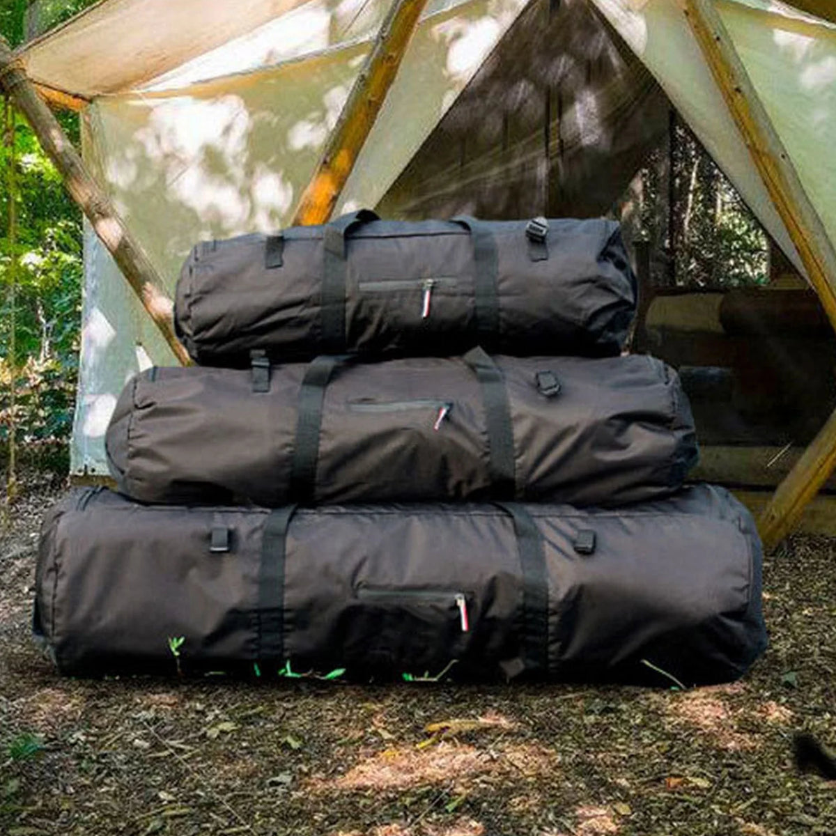60L Waterproof Roll Top Duffel with Carry Straps C27433