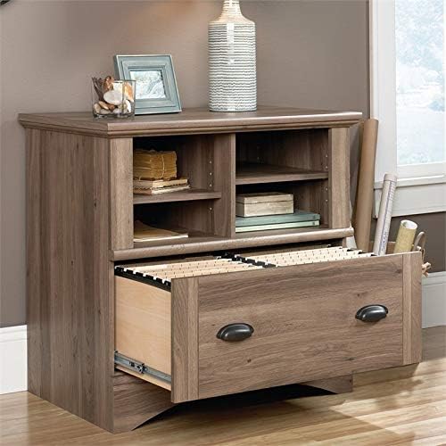 1 Drawer Lateral File Storage Cabinet with Key Lock in Salt Oak M707