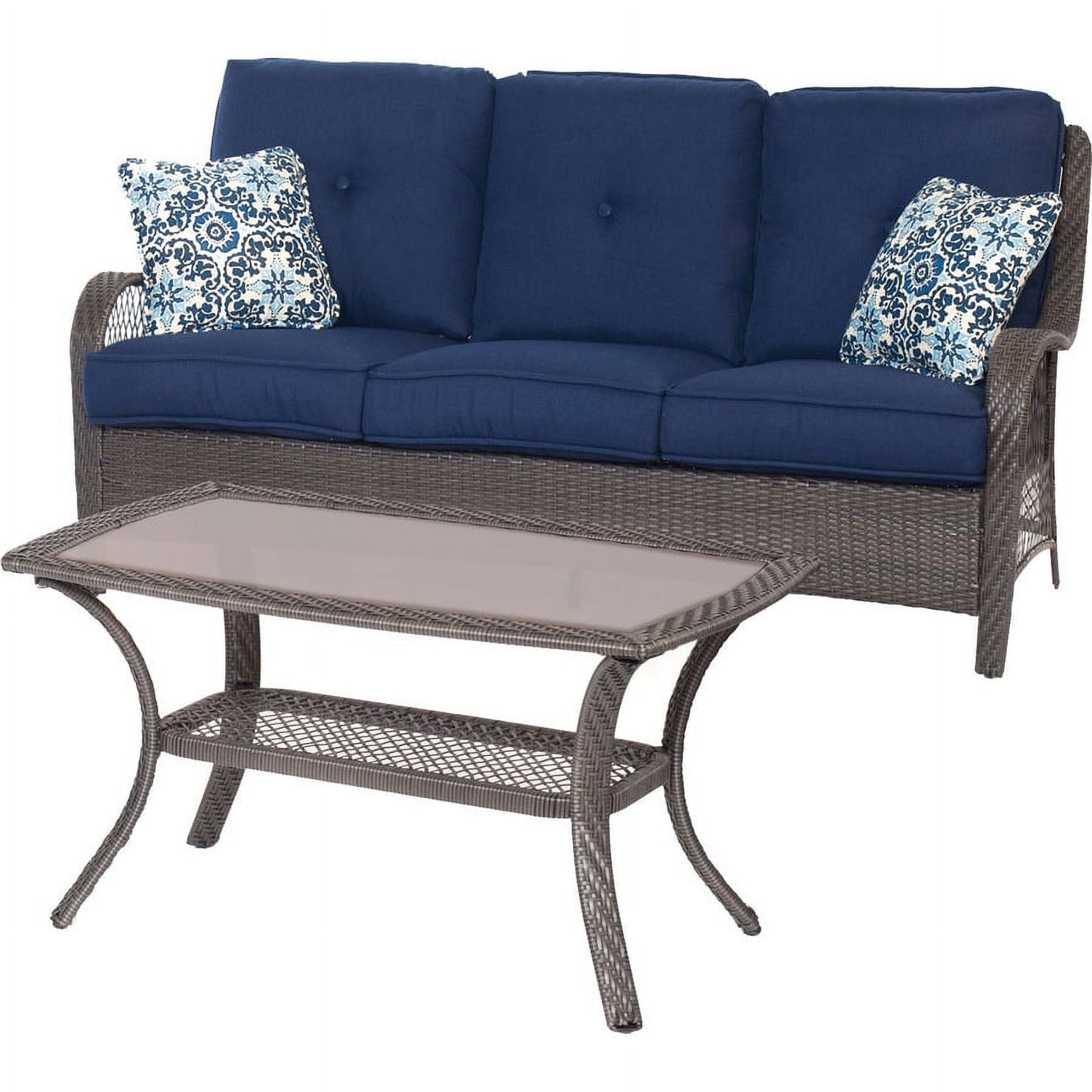 Navy Blue 4-Piece Patio Set V8179