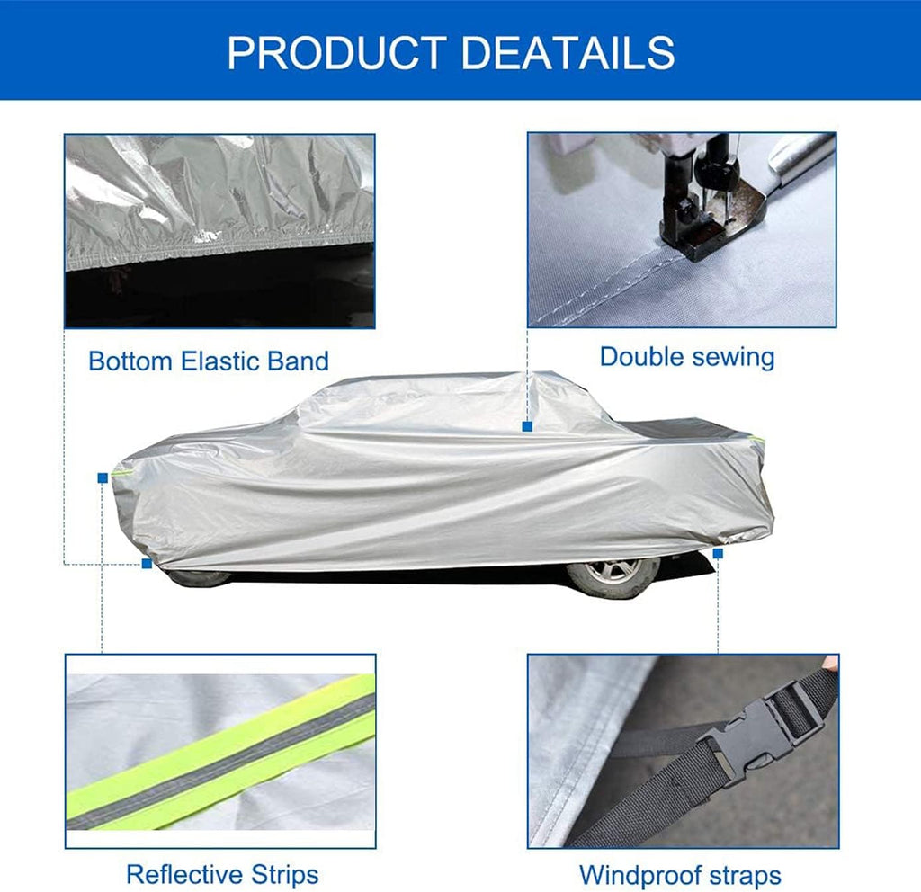 6 Layers Waterproof Car Cover 185 X 70 X 59 inches U63956