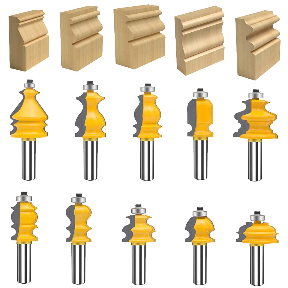 6 Finger Joint Router Bit Set 3PCS Carbide Woodworking Cutter P30876