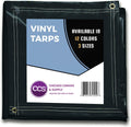 White 10 by 12 Feet Waterproof Vinyl Tarp with Rustproof Grommets E5950