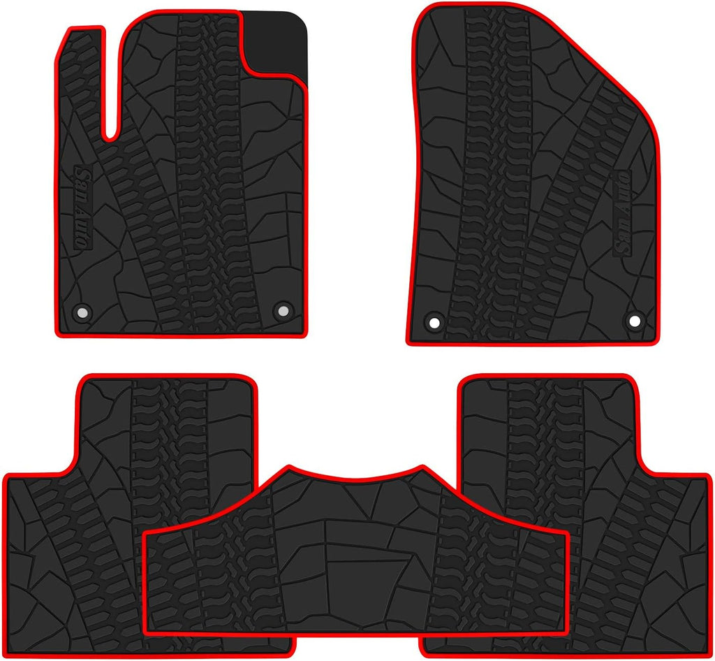 Cargo Liners Trunk Mats Full Black Rubber Pack of 2 B7076