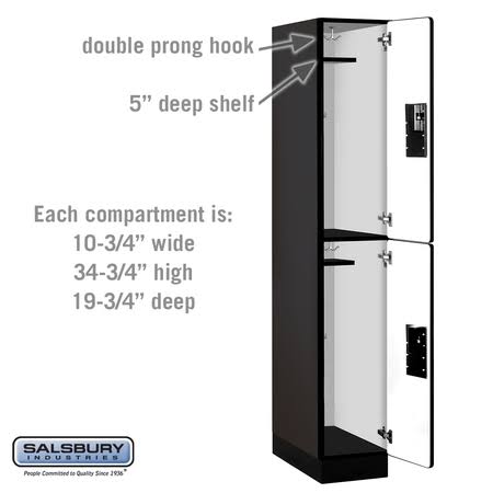 Black Wood Locker H405420