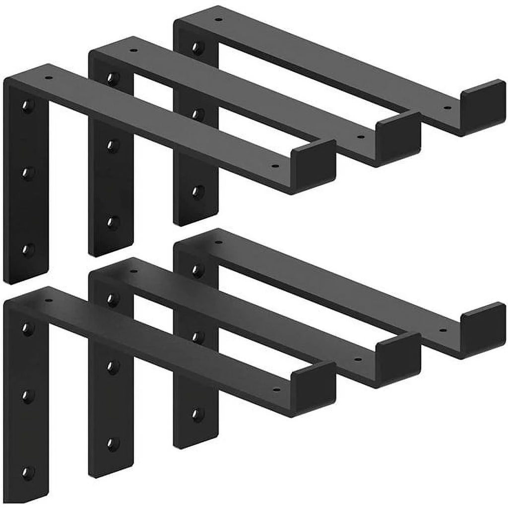 12 Inch Industrial Forged Steel Floating Shelf Bracket 6 Pack B436621
