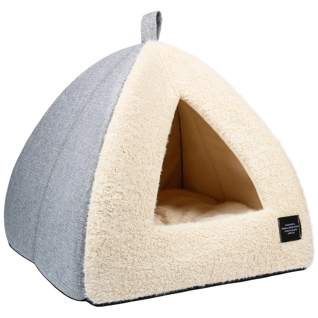 Cat Cave Bed with Removable Washable Cushioned Pillow S88589