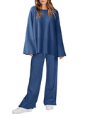 Oversized Knit Sweater Set Wide Leg Pant S148