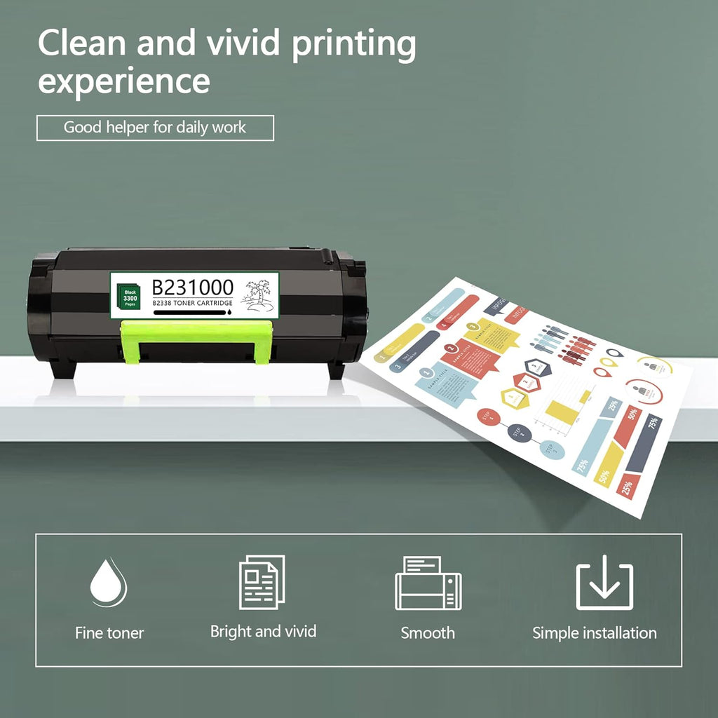 Black Remanufactured Toner Cartridge for Lexmark Printer Y382794