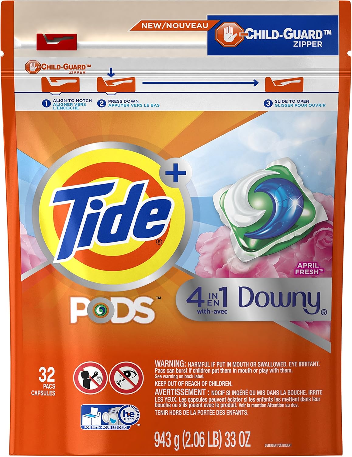 Tide Pods Laundry, 32 Ounce D78464