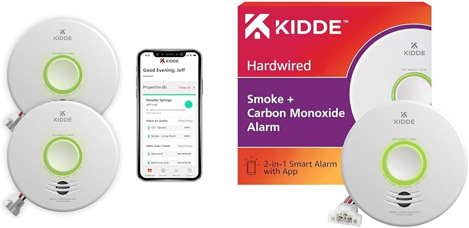 Smart Smoke & Carbon Monoxide Detector Hardwired w/Battery Backup 3 Pack N677912