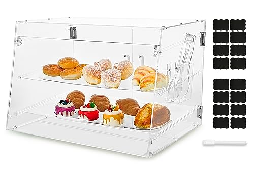 3 Tray Acrylic Pastry Display Case with Serving Tong R6264