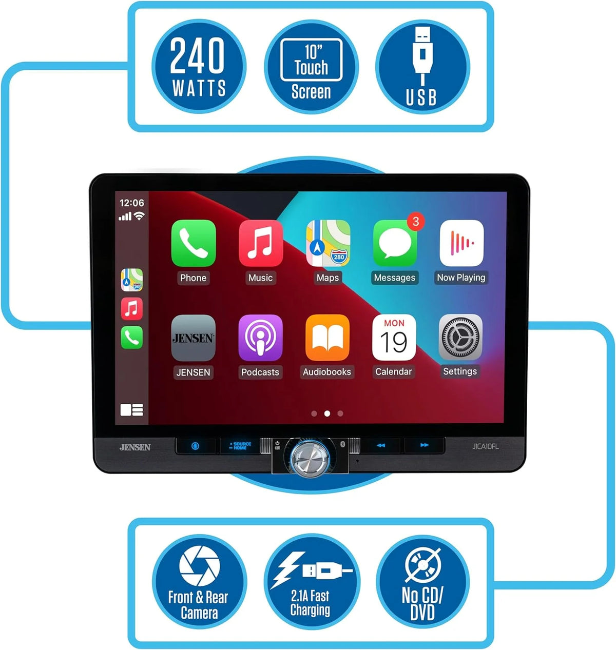 10.1-inch Single DIN Car Stereo Radio Y781