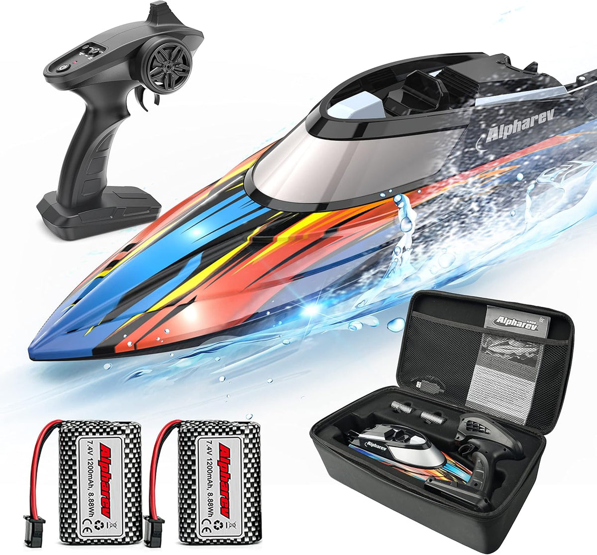 20+ MPH 2.4 GHZ Remote Control Boat with Case L6908