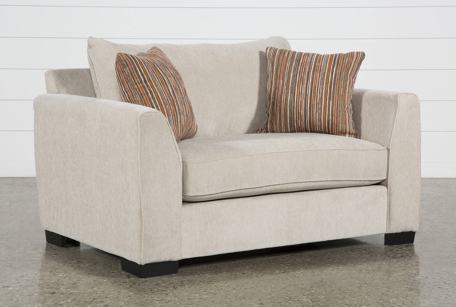 Beige Fabric Chair and Half U7397