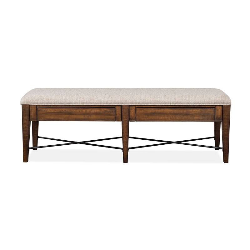 Toasted Nutmeg Upholstered Bench P170