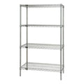 Chrome Wire Shelving Starter Kit 12 x 36 x 63 in. D83423