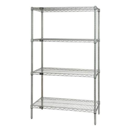 Chrome Wire Shelving Starter Kit 12 x 36 x 63 in. D83423