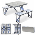 Aluminum Folding Camping Picnic Table with 4 Seats Portable Set S71844