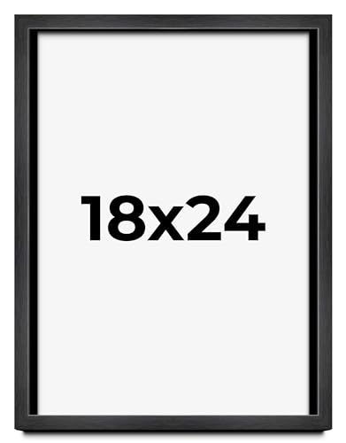 Charcoal Black Solid Wood Shadow Box Picture Frame with UV Acrylic A348
