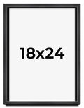 Charcoal Black Solid Wood Shadow Box Picture Frame with UV Acrylic A348
