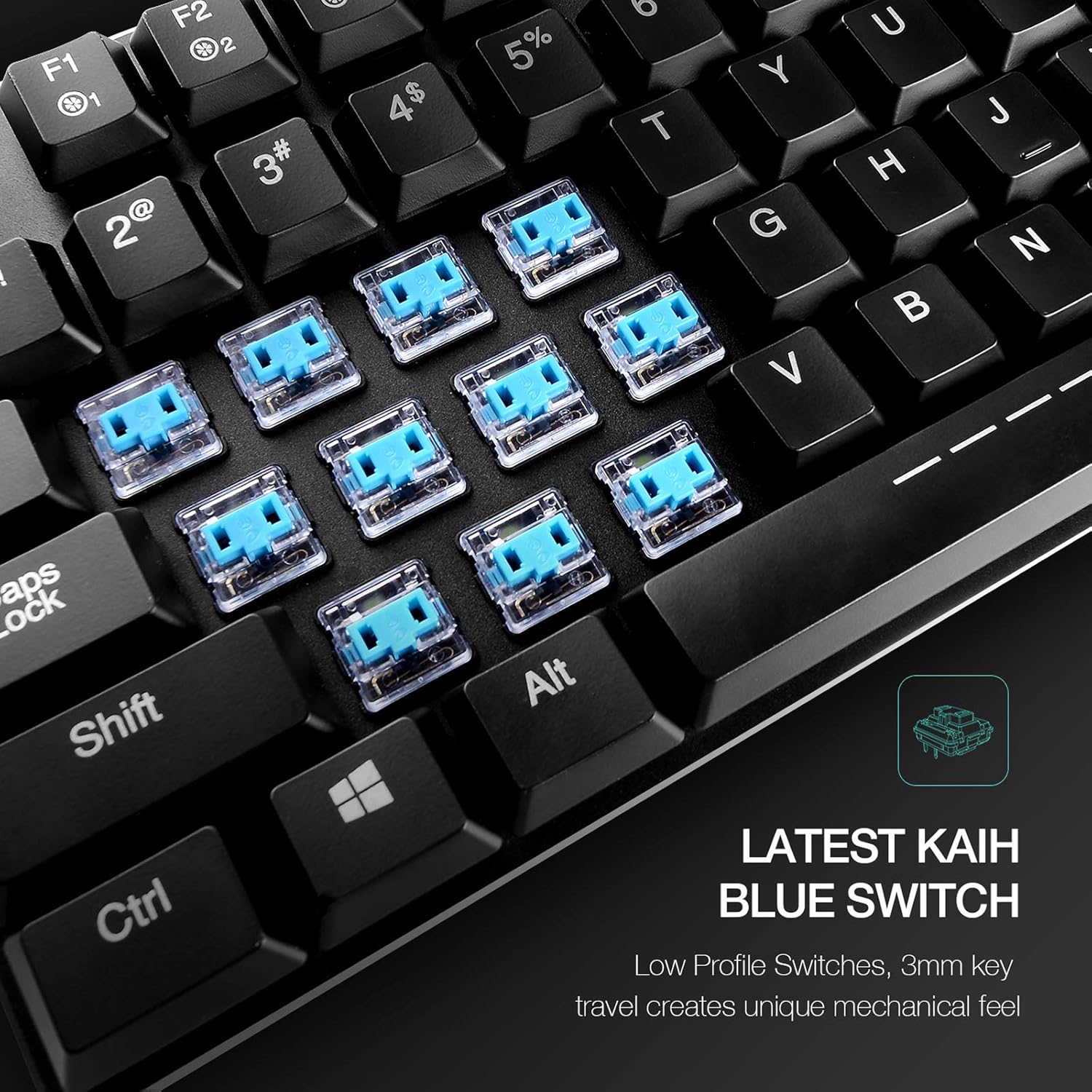 87 Keys Backlit Wired Mechanical Gaming Keyboard Y444
