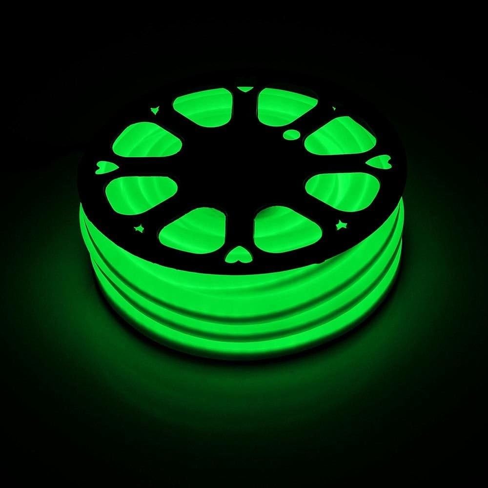 LED Flexible Neon Rope Strip Light 110V 100FT Green S179