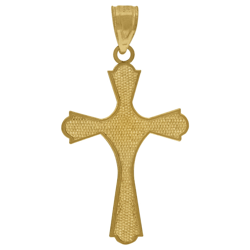 10k Gold Cross Pendant Necklace D333733