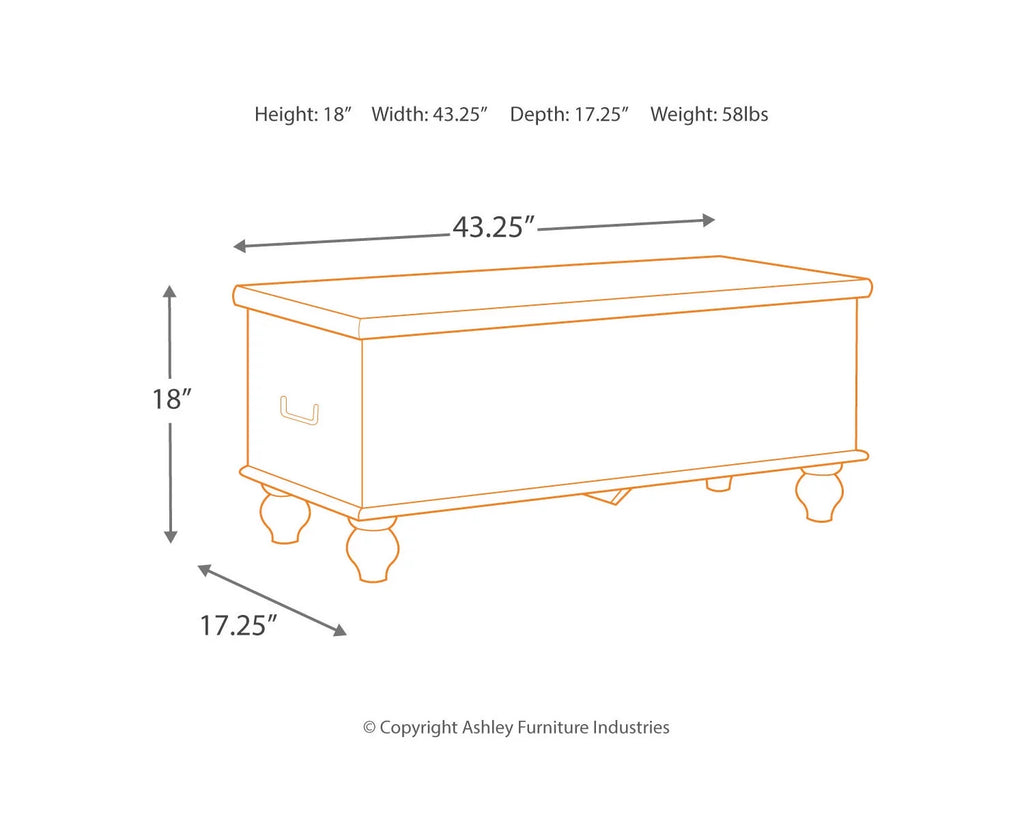 Beige Storage Bench C270530