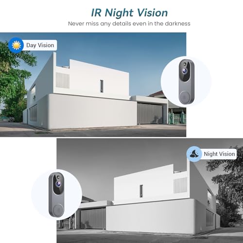 Wireless Wi-Fi Video Doorbell Camera with Two Way Audio, Night Vision F793