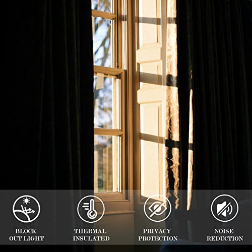 Navy Blue Grommet Curtains, W 42 x L 84 Inch, Set of 2 Panels D526992