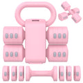 2-in-1 Adjustable Dumbbells Set, 4 Levels Weight, Each 2.2/3.3/4.4/5.5lb Hand Weights with Kettlebell Form X6452