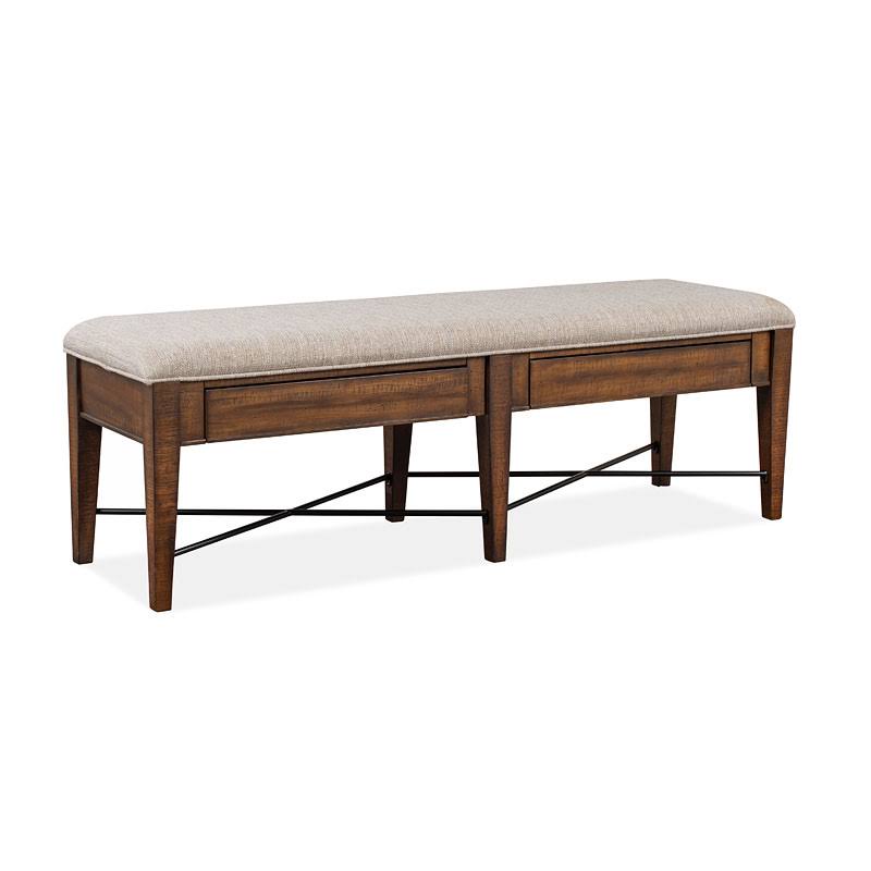Toasted Nutmeg Upholstered Bench P170