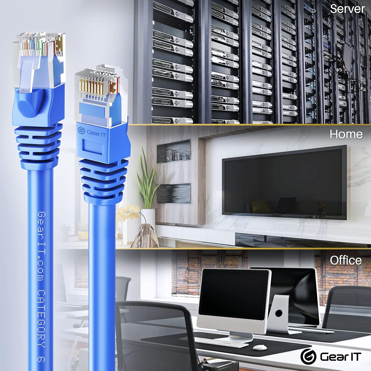 Cat6 Ethernet Cable 1 ft 50-Pack Blue F8879