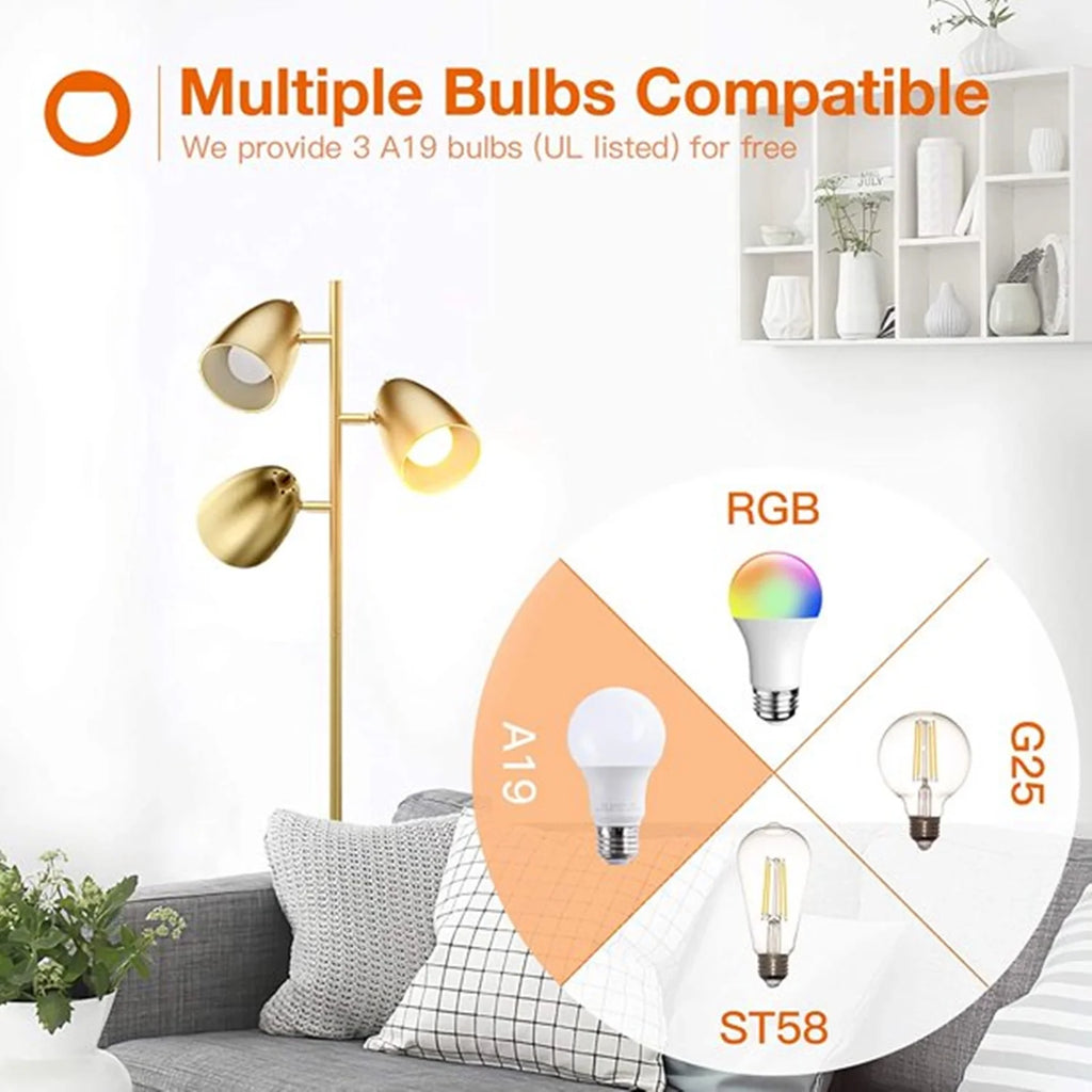3 LED Bulb Tree Floor Lamp with 360° Adjustable Rotating Shades K62714