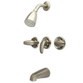 Brushed Nickel 3-Handle Tub and Shower Faucet F215933