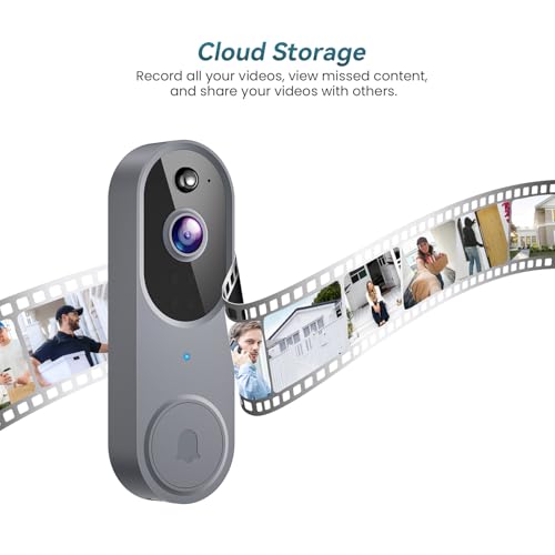 Wireless Wi-Fi Video Doorbell Camera with Two Way Audio, Night Vision F793