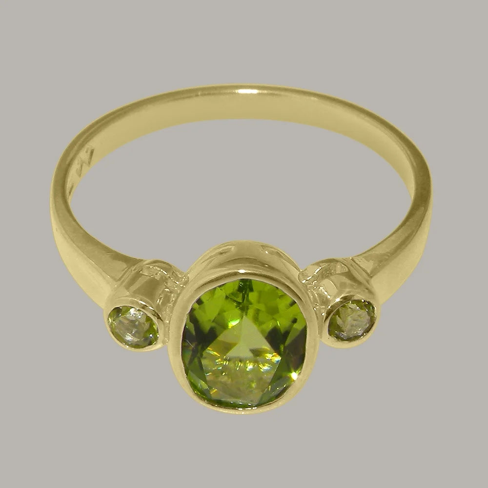 14k Yellow Gold Peridot Womens Ring R653315