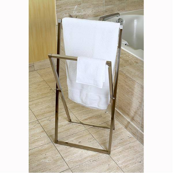 Polished Chrome Steel Construction Towel Rack O532